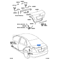 Toyota Yaris Sedan Trunk Release Cable 2007-2011