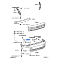 TOYOTA 52162-53910 PLATE, REAR BUMPER, NO.1