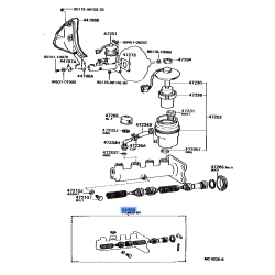 Toyota Brake Master Cylinder Repair Kit 04493-22120
