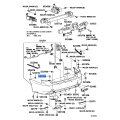 TOYOTA 52162-50901 Piece, Rear Bumper, LH