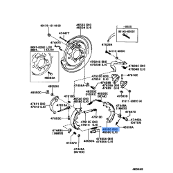 Parking Brake Shoe Assembly RH/LH - Toyota Land Cruiser/Prado 46550-60030