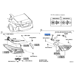 Tail Light Assembly Socket & Wire - Toyota (81585-33320) - Rear Lamp, Right Hand
