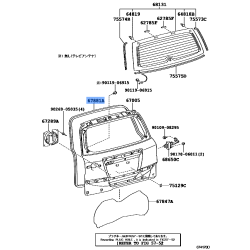 TOYOTA 67881-42050 Genuine Back Door Weatherstrip