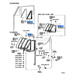 TOYOTA 68181-90300 Weatherstrip, Vent Window, Right Hand