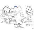 Toyota Yaris Hatchback Roof Drip Molding Trim 75551-52130