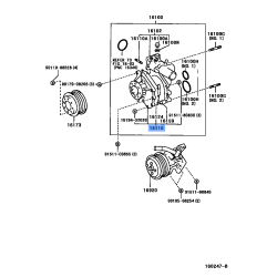 TOYOTA 16110-19106 Genuine Water Pump Assembly Without Coupling