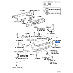 Toyota PLATE, REAR BUMPER, NO.1 52162-30911
