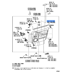 Toyota OEM Front Door Glass Weatherstrip Inner Right Hand