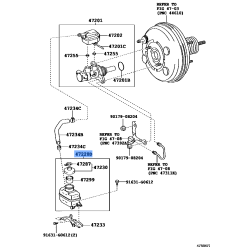 Brake Master Cylinder - Toyota Forklift 47210-U2170-71 OEM AISIN GENUINE