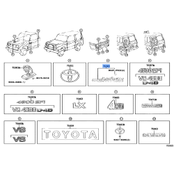 Genuine Toyota Land Cruiser Emblem Front Fender