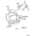 TOYOTA 64819-26010 Spacer Back Window Glass