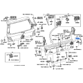 Toyota Land Cruiser Back Door Lock Striker Assembly RH 69450-60040
