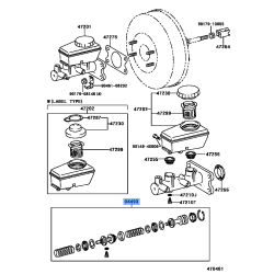 Toyota Brake Master Cylinder Kit 04493-60230
