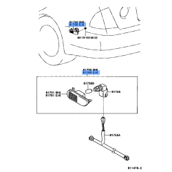LEXUS RX300 Rear Sidemarker Lens Set 1999-2003, Left Side
