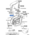 WEATHERSTRIP ASSY, FRONT DOOR GLASS, OUTER LH - Toyota OEM Genuine