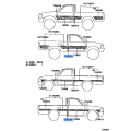 Quarter Panel Stripe - Toyota Hilux/4Runner Truck (RZN193) 1997-2005, Right Side