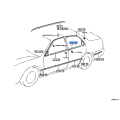 TOYOTA OEM Genuine MOULDING ASSY, REAR DOOR BELT, RH 75730-60070