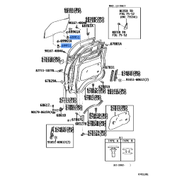 Front Door Glass Bracket