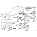Toyota Bumper Cover Support Rail Panel Trim Clip 90467-05170