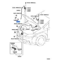 Toyota Axio Corolla Yaris Wish OEM Hood Support Rod Clip 53454-52040