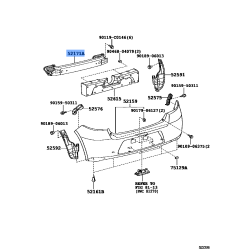 Toyota / Lexus Rear Bumper Reinforcement Bar - Camry (2012-2017) / ES350 (2016-2018)