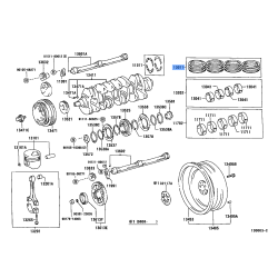 Genuine Toyota Piston Ring Set 13013-58051 OEM