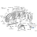 TOYOTA 76625-60150 Genuine Rear Quarter Panel Mudguard Right Hand