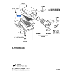 Toyota Genuine Engine Air Filter for Tundra, LC200, Sequoia