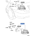 Toyota Genuine Lens & Body, Rear Combination Lamp, LH 81561-52560