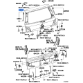 Toyota OEM Genuine STAY ASSY, BACK DOOR, LH