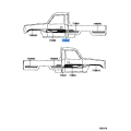 Stripe, Center Pillar, No.2 - Toyota Land Cruiser (FZJ79, HZJ79) 2001-2002