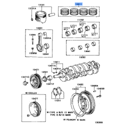 Genuine OE Ring Piston 1RZ 13013-75080 for Toyota