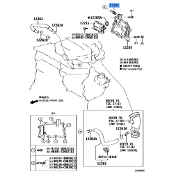 OEM Toyota Avalon Camry Highlander RAV4 Sienna TC Venza PCV Valve 12204-36020
