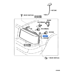 Genuine OEM Toyota Lexus Headlamp Socket 81138-22680