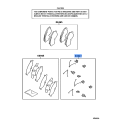 Toyota Genuine Front Disc Brake Fitting Kit 04947-60090