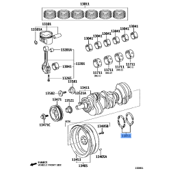 Toyota Crankshaft Thrust Washer Set 11011-31040