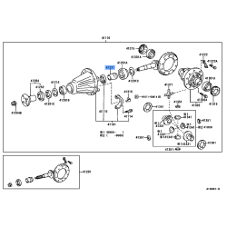 Toyota OEM Spacer, Front Axle Differential Drive Pinion Bearing 41231-40011
