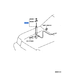 Toyota Land Cruiser FZJ71 FZJ76 FZJ78 FZJ79 OEM Antenna with Holder 86300-60310