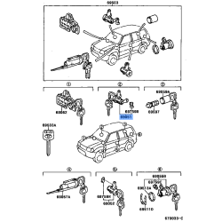 Door Lock Set W/ Key (L & R) 88-92 Corolla