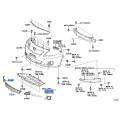 Genuine OE Fog Light Cover Strip - Toyota 81481-02240