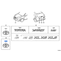 TOYOTA 75431-02090 Emblem, Luggage Compartment Door