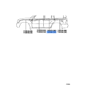 Rear Door Outside Stripe - TOYOTA Land Cruiser (HDJ100, UZJ100) 2005-2006, Left Hand