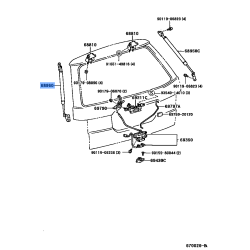 Toyota Genuine Stay Assy, Back Door, LH 68960-28305