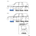 Genuine OE stripe, fender, right, 7598160710 for Toyota 75981-60710