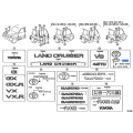 TOYOTA 75303-60070 Emblem Sub-Assy, Hood