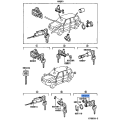 TOYOTA 69055-60160 Genuine Cylinder & Key Set, Back Door Lock