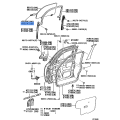 Toyota Genuine Weatherstrip Front Door Glass Outer LH 68162-35041