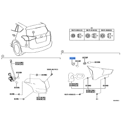 Tail Light Lamp Rear Socket – Toyota Lexus GX470 2003-2009