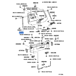 Toyota Back Door Stay Assembly LH - Land Cruiser LX470 (1998-2007)