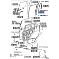 Toyota FRAME SUB-ASSY, REAR DOOR WINDOW, REAR LOWER LH 67408-60060